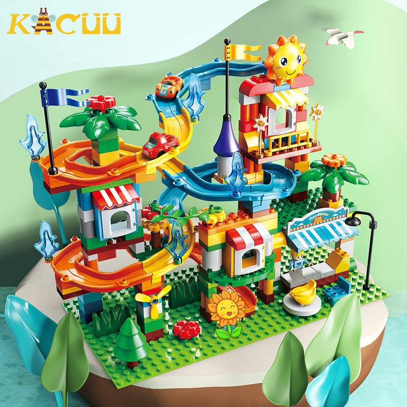 Vintage Collectible Marbles - ビッグサイズ大理石レース実行ビルディングブロック漏斗スライドブロック建設フィギュアレンガ知育玩具子供のためのギフト