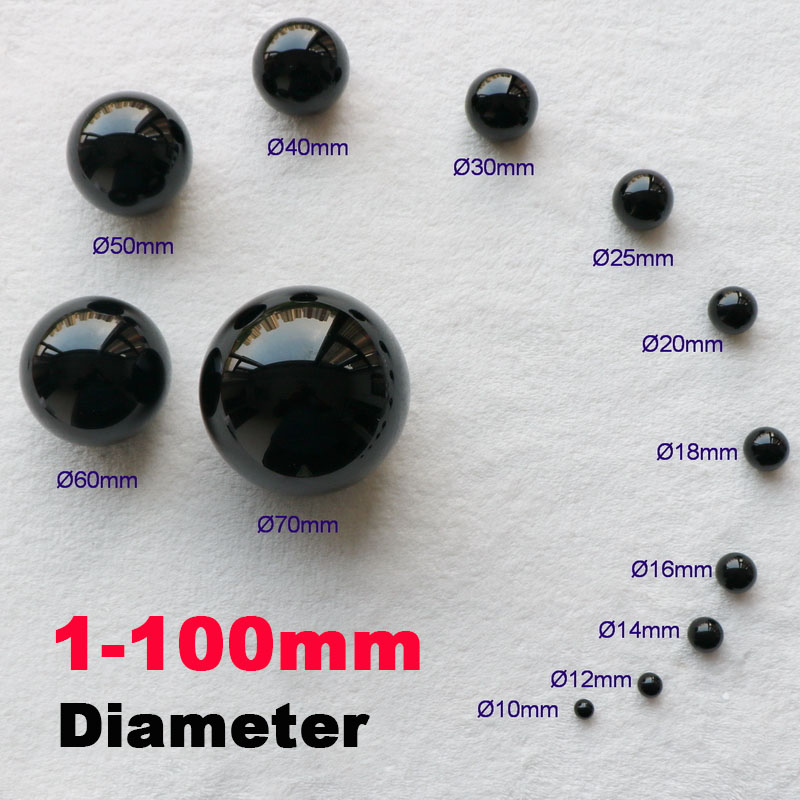 Vintage Collectible Marbles - 黒ガラス玉 1-100mm ガラスビーズボール クラフト装飾品 DIY装飾小道具用