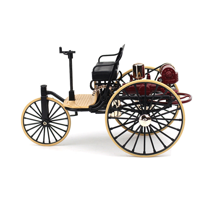 Vintage And Collectible Toys - シミュレーション三輪車プルバックおもちゃ子供用ギフトコレクション 1 個 1:12 1886 ヴィンテージクラシックカー