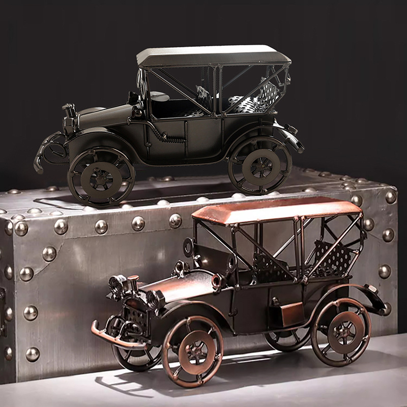 Vintage And Collectible Toys - ヨーロッパスタイルのヴィンテージ合金古い車の模型装飾品クリエイティブ手作りミニチュア車両コレクションギフトおもちゃテーブル装飾