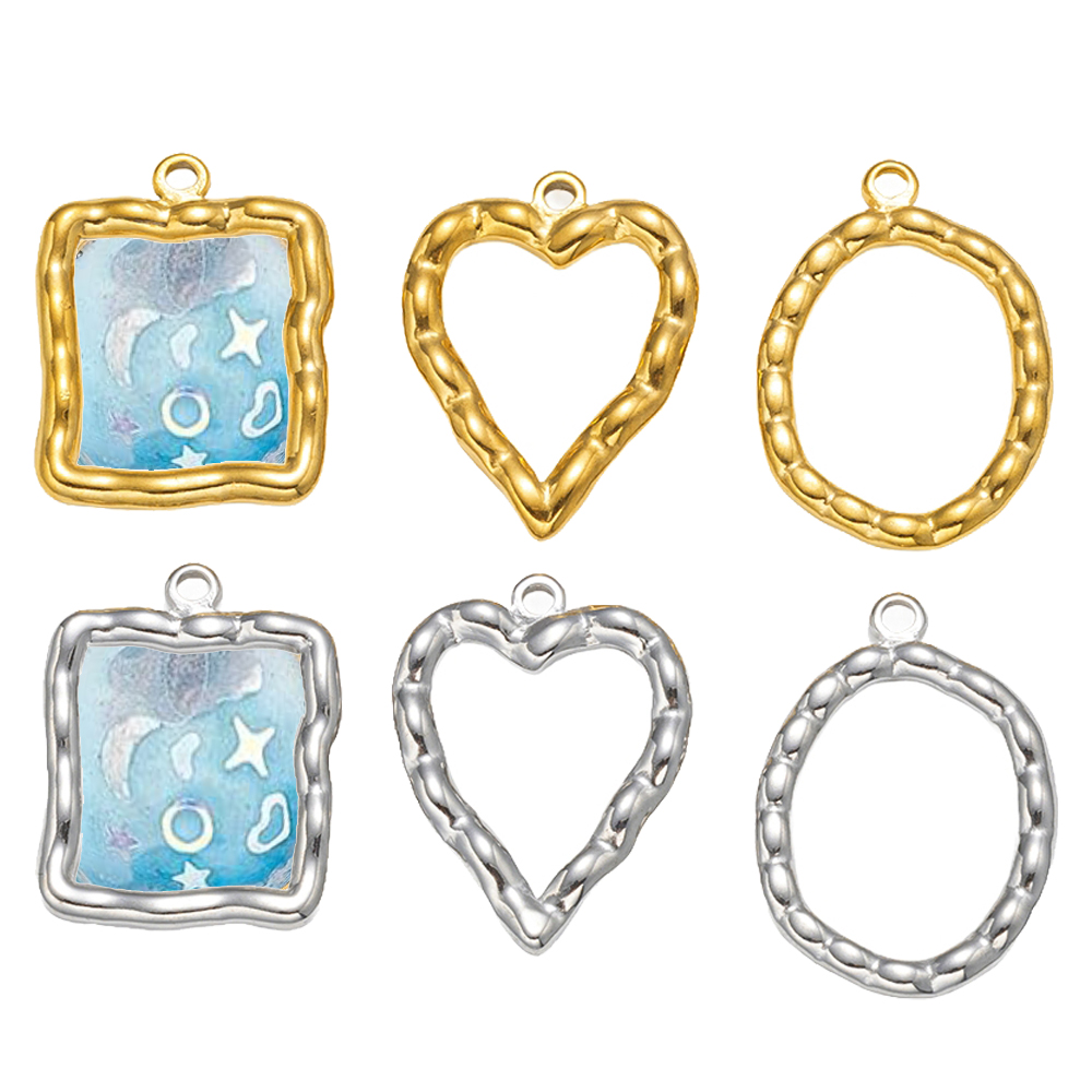 5個入り ステンレス製 ハート型 丸型 オープンバック ベゼ - Vintage Jewelry Collection のレビューと価格