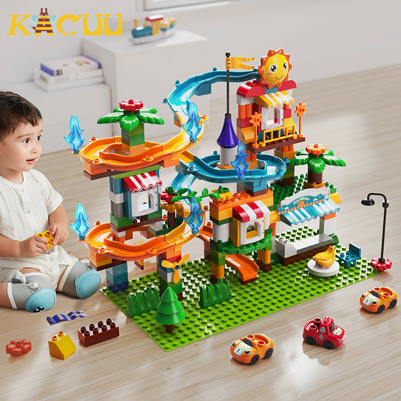 ビッグサイズ大理石レース実行ビルディングブロック漏斗スライド - Vintage Collectible Marbles のレビューと価格