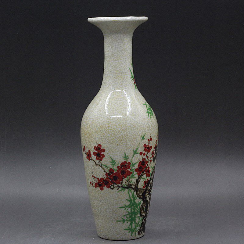 景徳鎮アンティーク陶磁器花瓶　梅の花と柳の葉模様の瓶　ヴィン - Vintage Collectible Pottery のレビューと価格