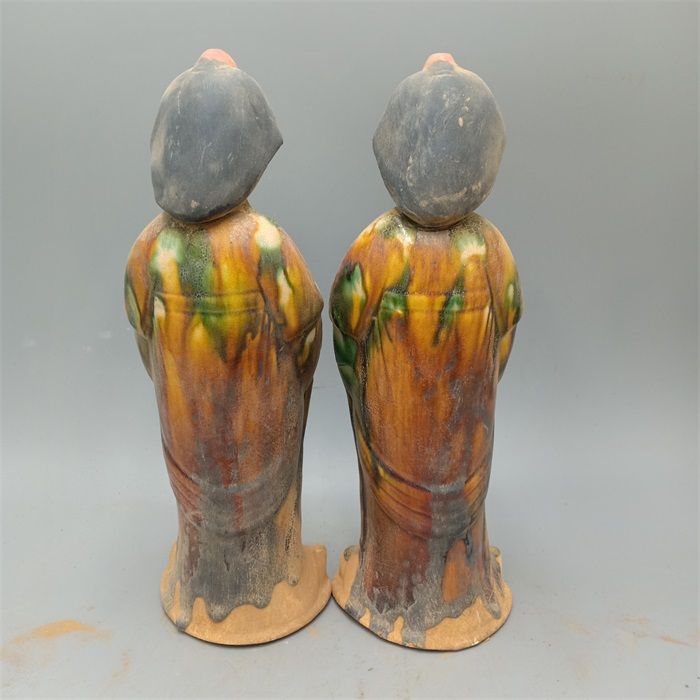 古いコレクション唐三彩塗装女性像像ペアアンティーク模造コレク - Vintage Collectible Pottery のレビューと価格