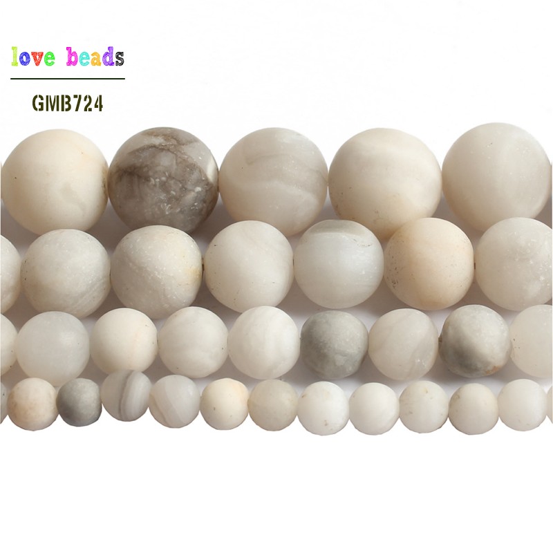 ジュエリー作り用の丸い大理石ビーズ,天然石,マットホワイト, - Vintage Collectible Marbles のレビューと価格