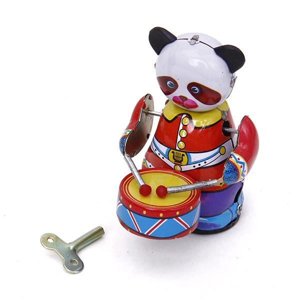 ゼンマイ仕掛けのパンダドラマーおもちゃ、ヴィンテージスタイル - Vintage And Collectible Toys のレビューと価格