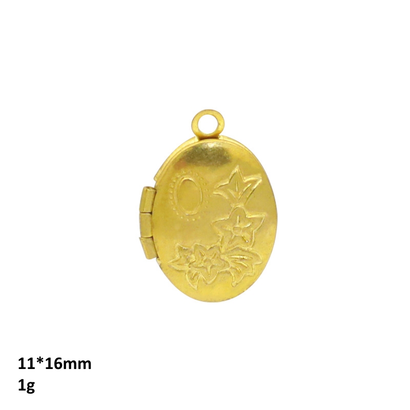 Boytute-楕円形の真鍮の写真のロッカー、ペンダント、D - Vintage Jewelry Collection のレビューと価格