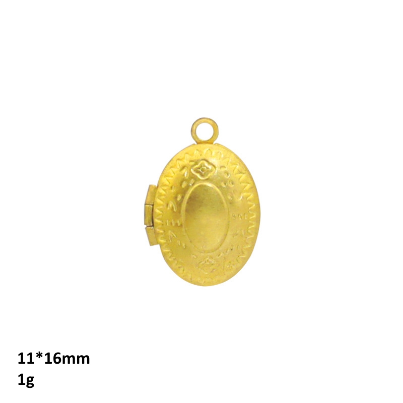 Boytute-楕円形の真鍮の写真のロッカー、ペンダント、D - Vintage Jewelry Collection のレビューと価格