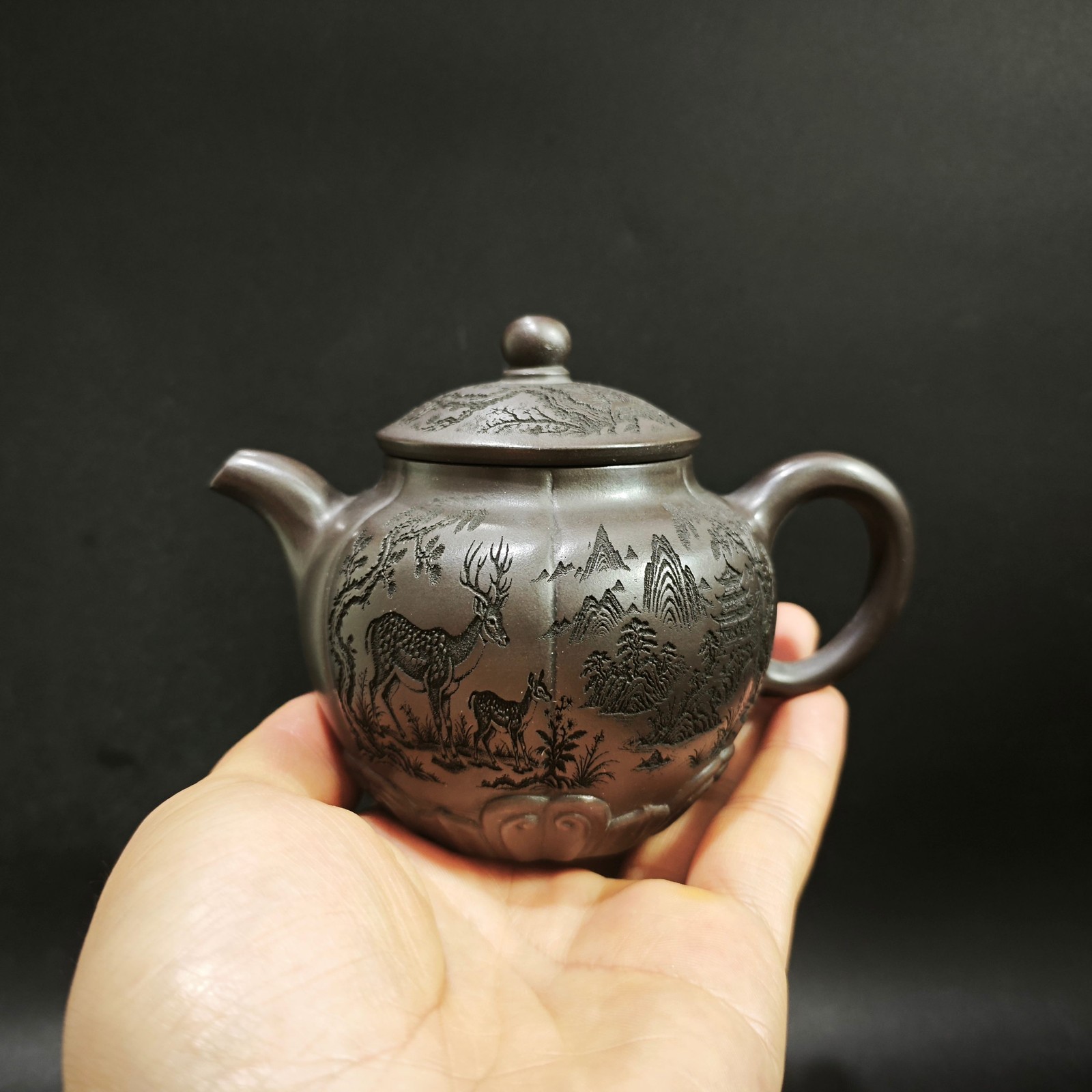 1972年製の宜興紫砂茶壺、280cc、アンティークコレクタ - Vintage Collectible Pottery のレビューと価格