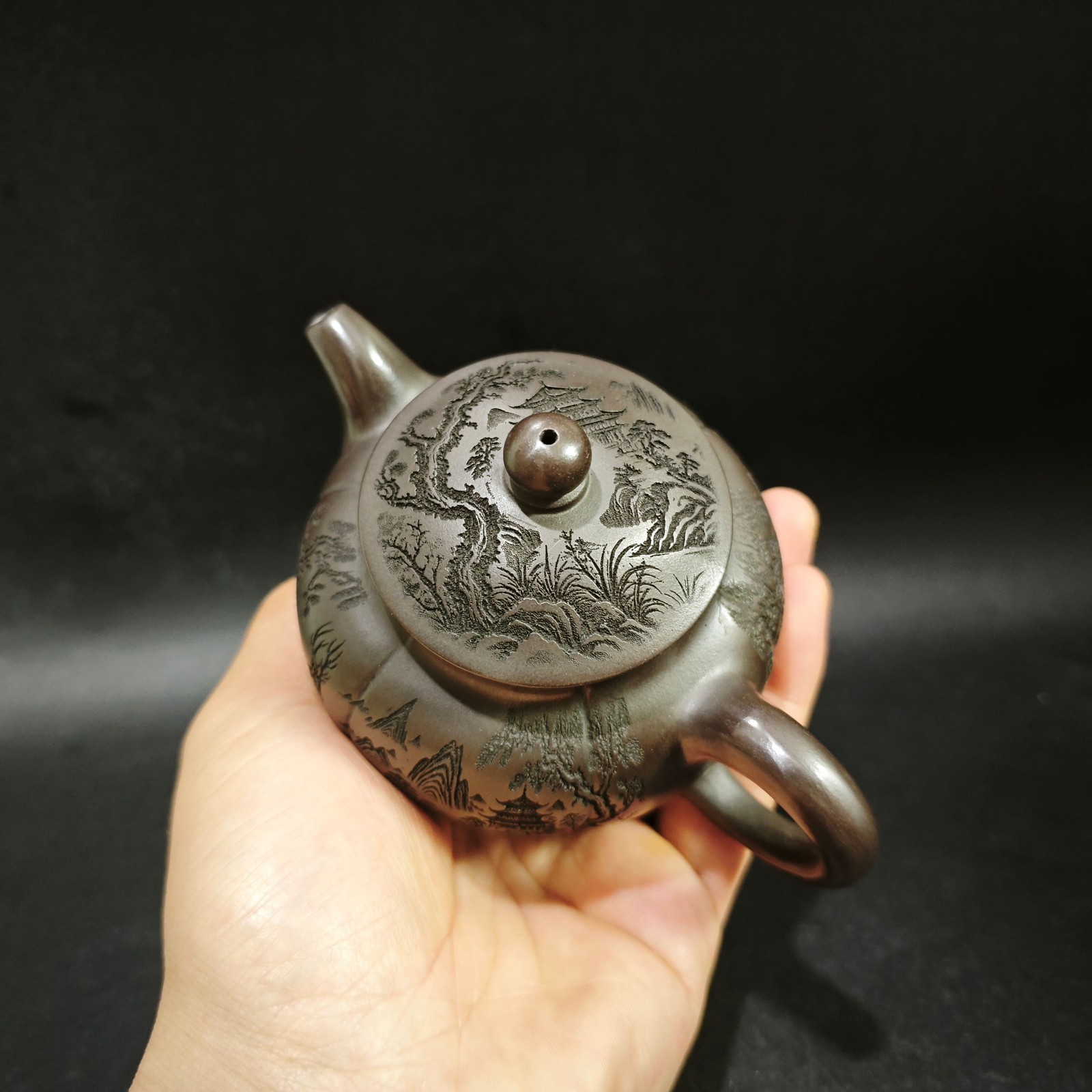 1972年製の宜興紫砂茶壺、280cc、アンティークコレクタ - Vintage Collectible Pottery のレビューと価格
