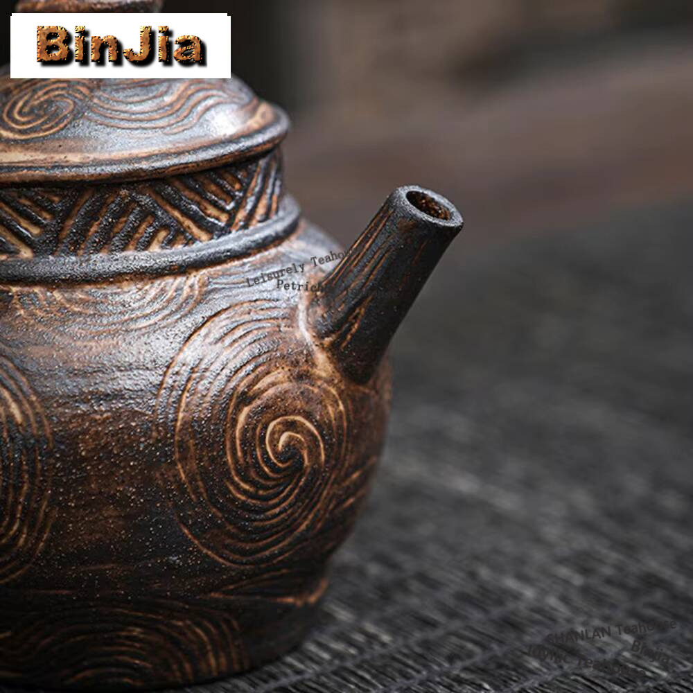 古い日本の岩の泥のティーポット,ヴィンテージの粗い陶器の石の - Vintage Collectible Pottery のレビューと価格