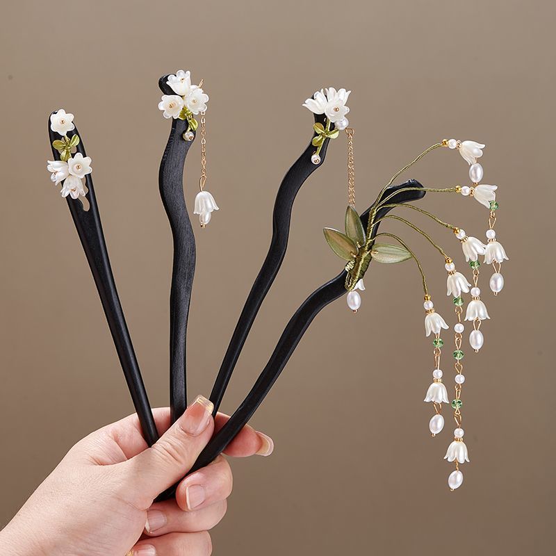 木製フラワーヘアピンヴィンテージ Convallaria M - Vintage Jewelry Collection のレビューと価格