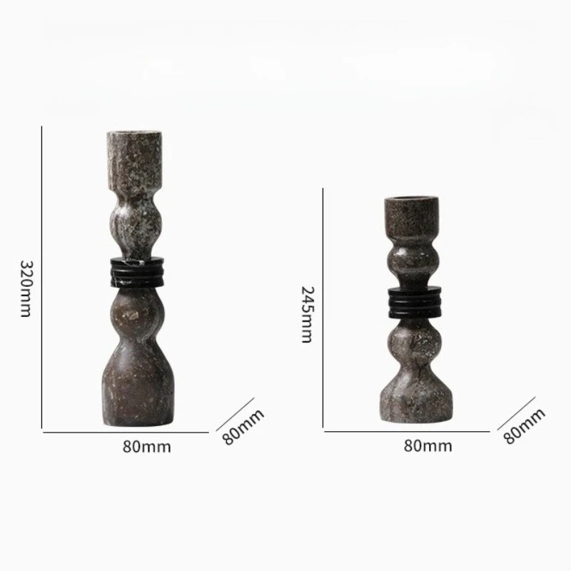 大理石のキャンドルホルダーヴィンテージ卓上燭台リビングルーム - Vintage Collectible Marbles のレビューと価格