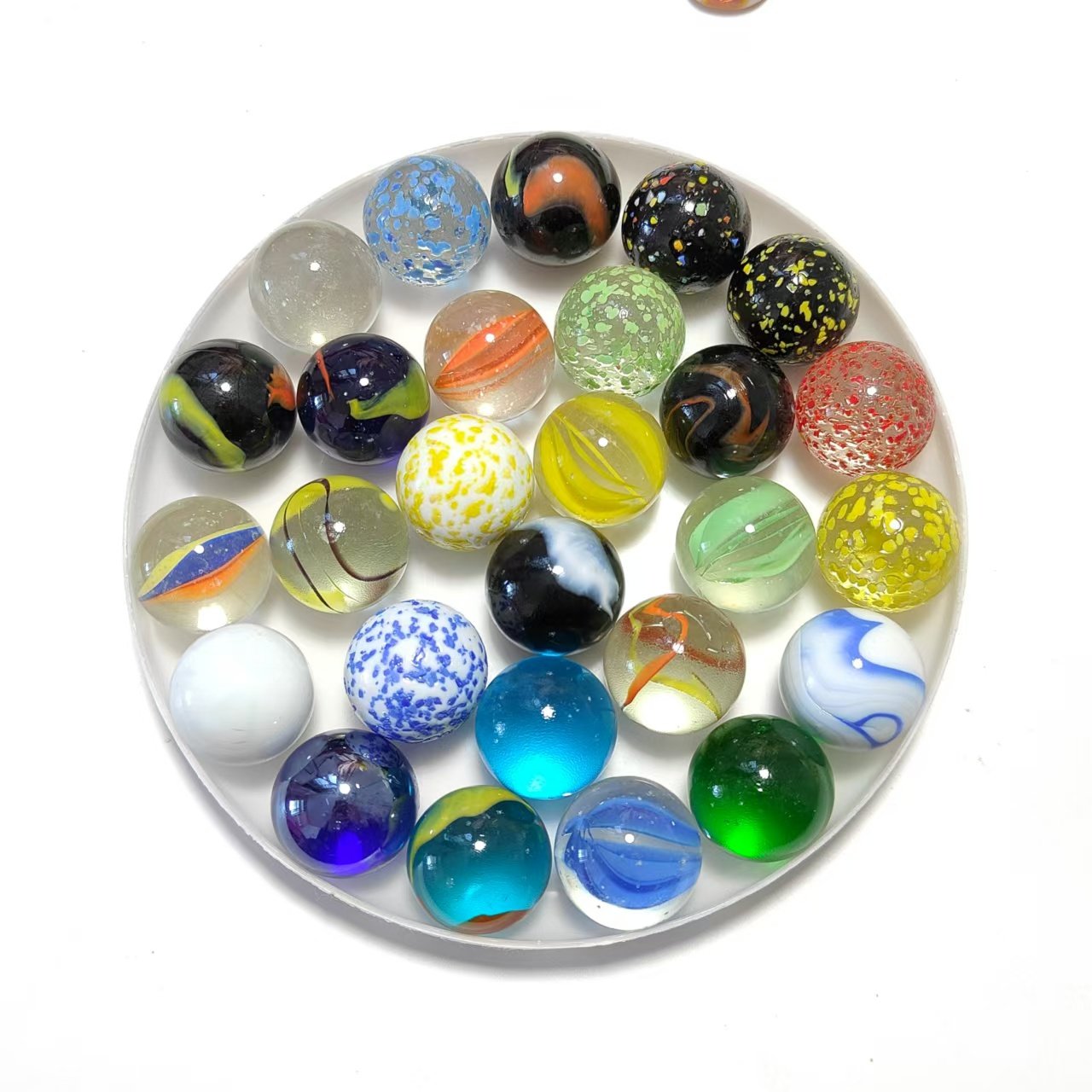 16mm 25mm 35mm カラーガラス玉 ソリッドボール - Vintage Collectible Marbles のレビューと価格