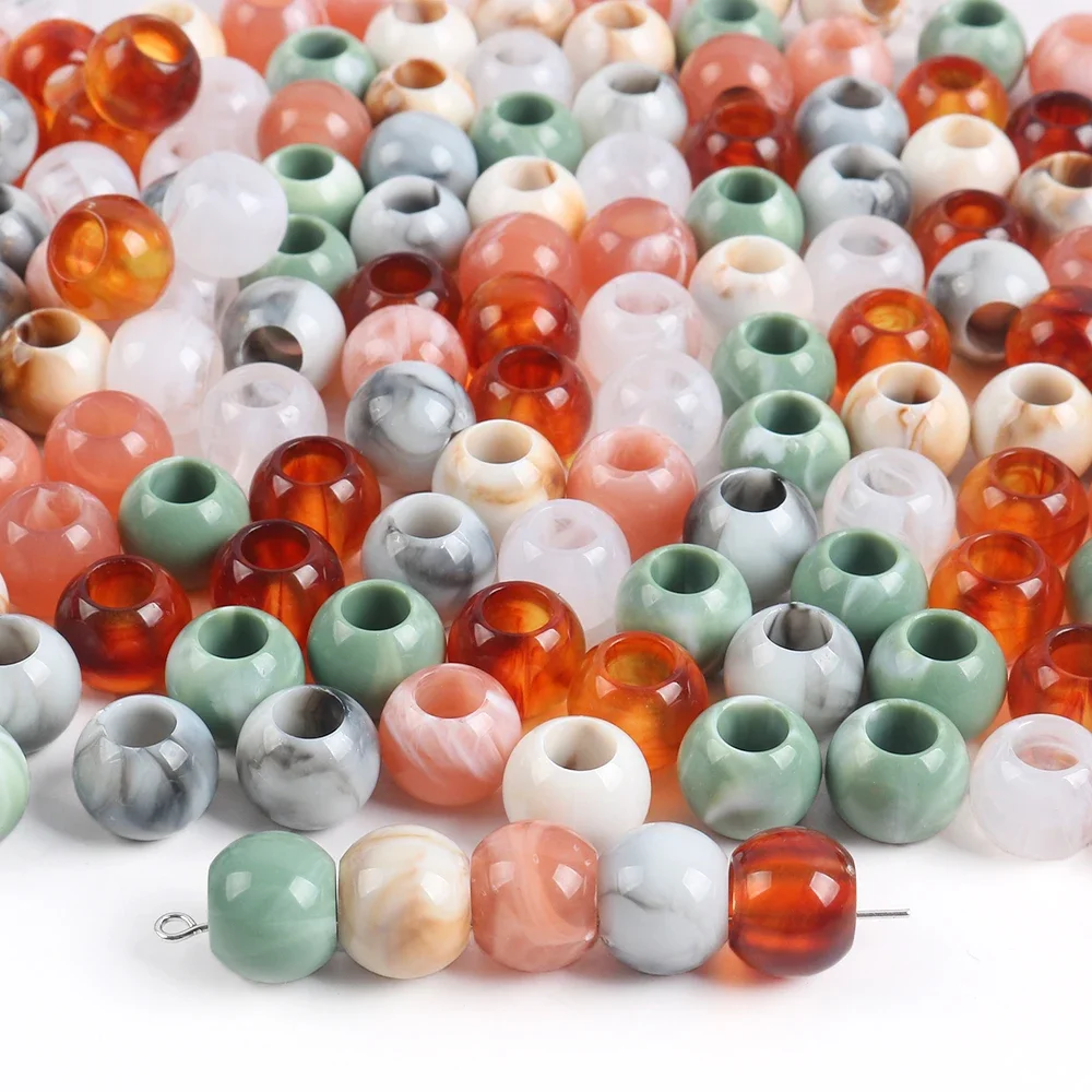 ジュエリー作り用の大理石パターンビーズ,丸いスペーサー,大き - Vintage Collectible Marbles のレビューと価格