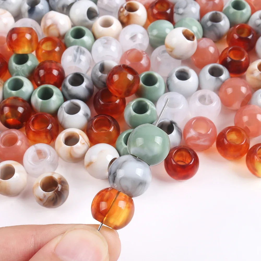 ジュエリー作り用の大理石パターンビーズ,丸いスペーサー,大き - Vintage Collectible Marbles のレビューと価格