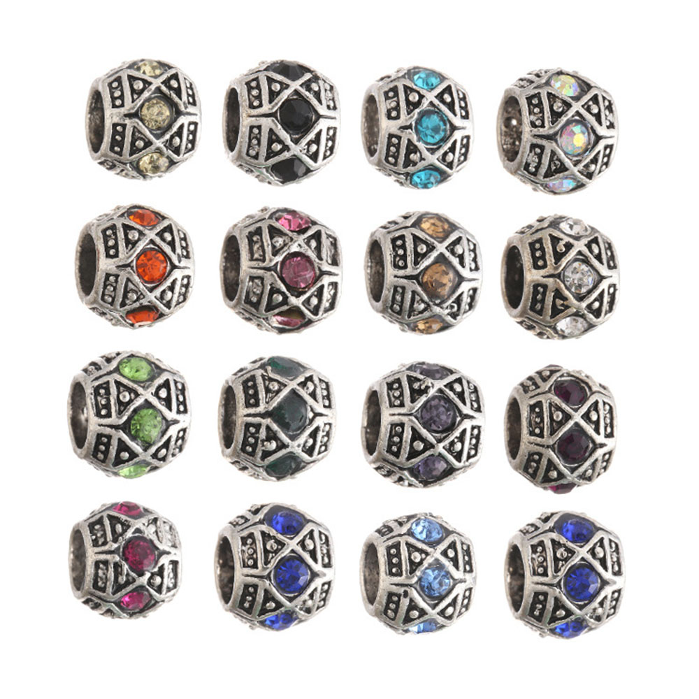 10 個ヴィンテージアンティークシルバーカラー大穴メタルライ - Vintage Jewelry Collection のレビューと価格
