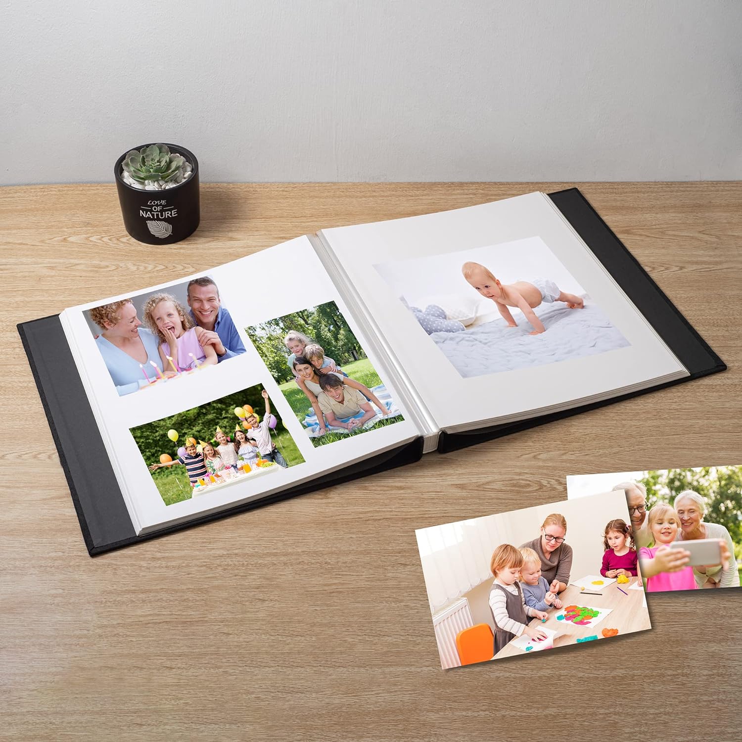 アルバム自己粘着スクラップブック 4 × 6 5 × 7 8 - Polaroid Photo Album のレビューと価格