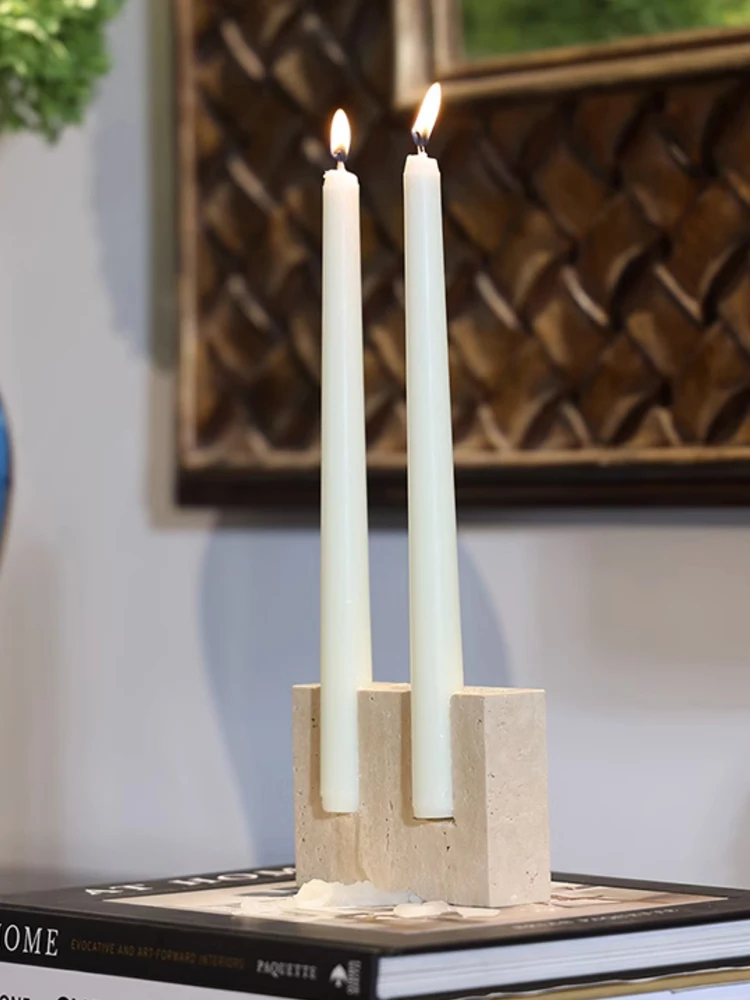 2穴の大理石製キャンドルホルダー、結婚式のディナーパーティー - Vintage Collectible Marbles のレビューと価格