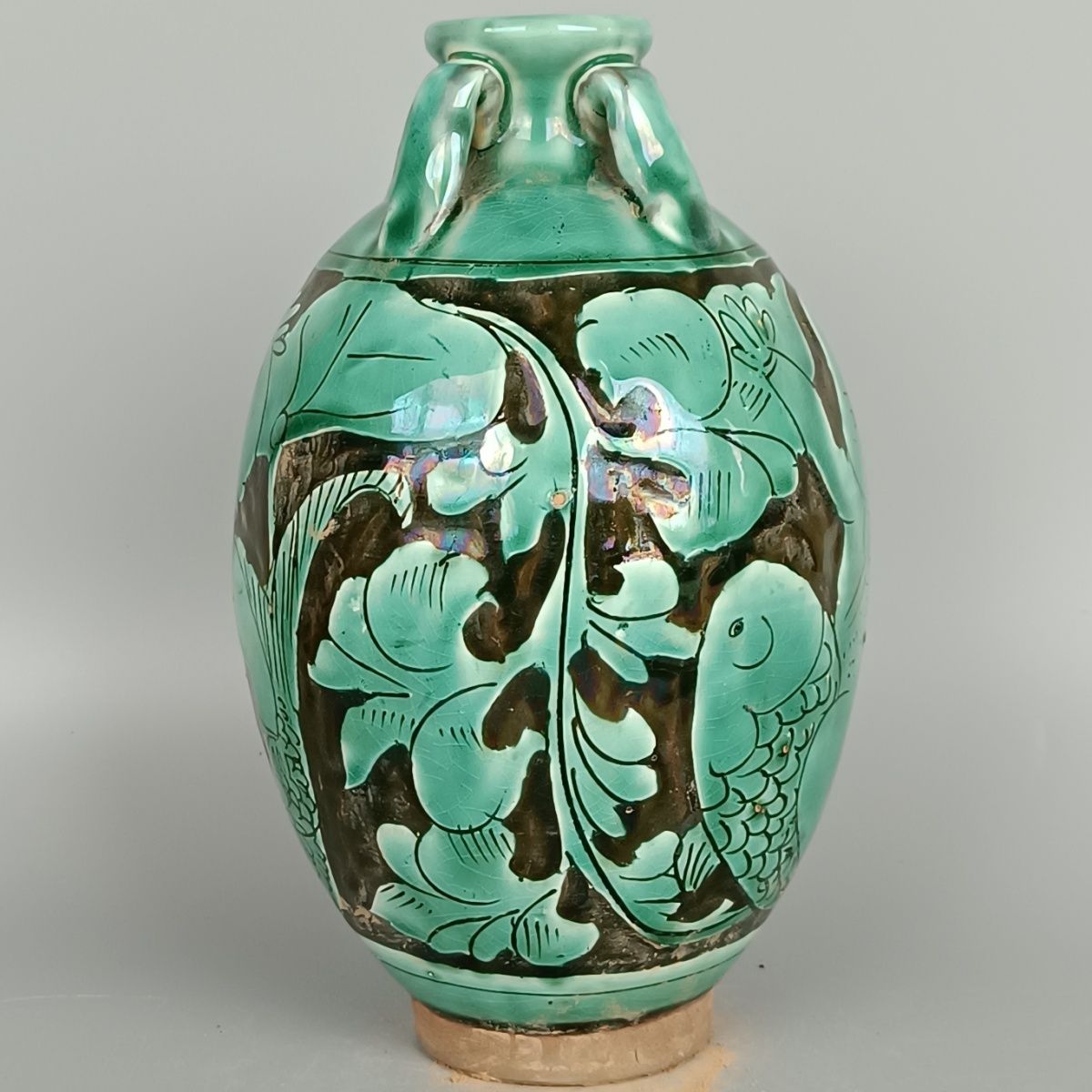 アンティークヴィンテージ宋王朝磁州窯緑釉ベビーパターン四口花 - Vintage Collectible Pottery のレビューと価格