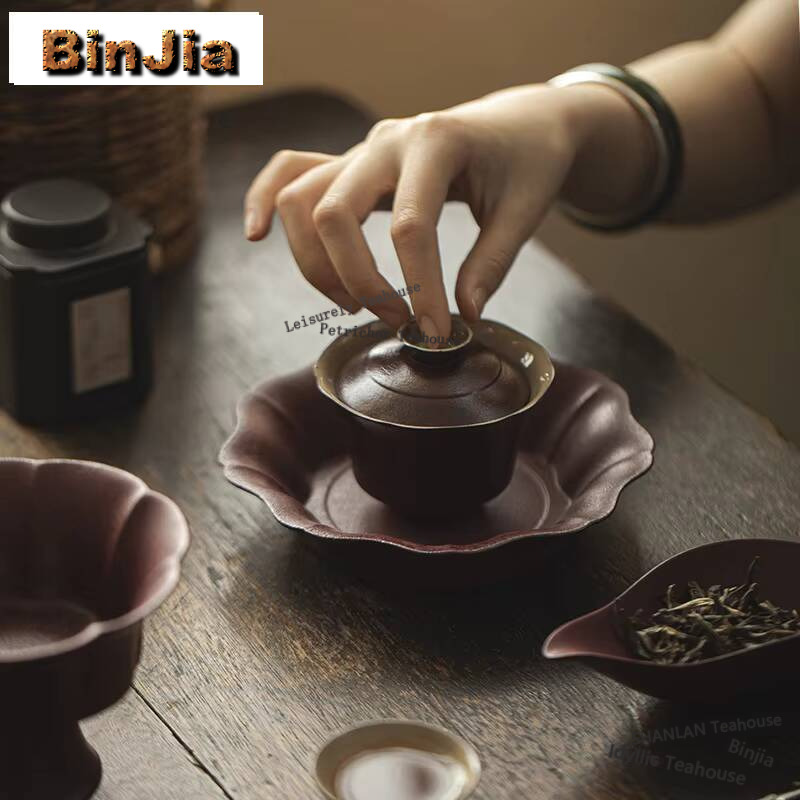 手作りのラフセラミックカバーボウル,日本の花の口,gaiwa - Vintage Collectible Pottery のレビューと価格