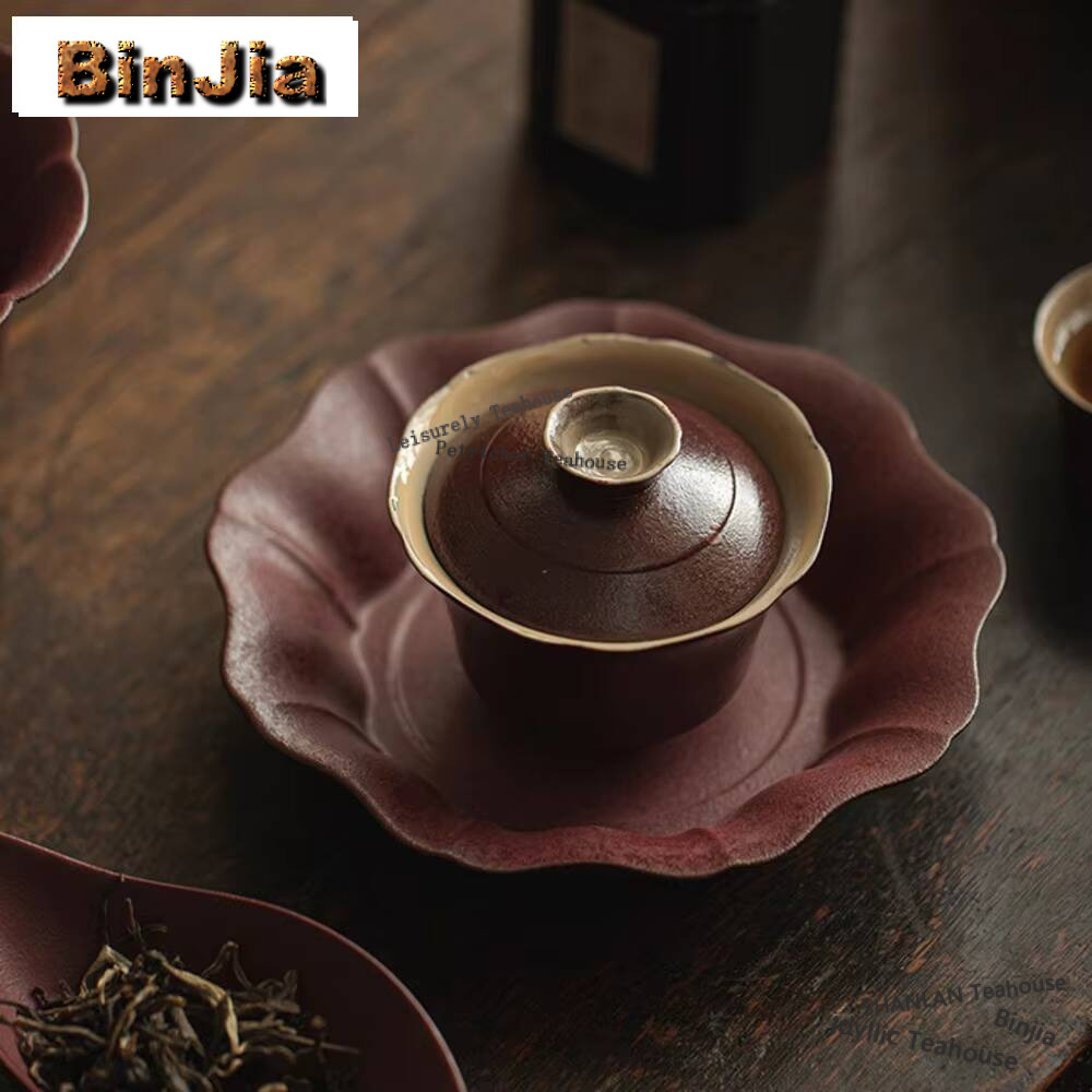 手作りのラフセラミックカバーボウル,日本の花の口,gaiwa - Vintage Collectible Pottery のレビューと価格