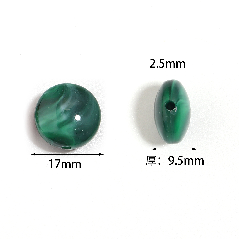 10 個 17 ミリメートルフラットラウンドアクリルビーズヴ - Vintage Jewelry Collection のレビューと価格